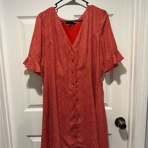 Lulu's Vibrant Red Midi Dress